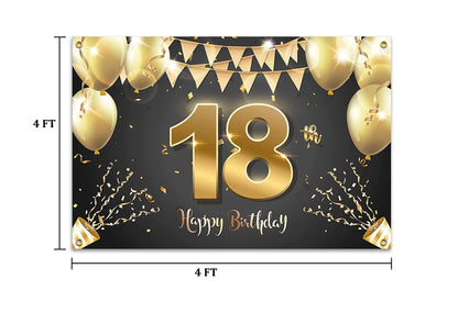 18th Birthday Party Backdrop 