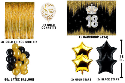 18th Birthday Party Complete Decoration Kit
