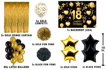 18th Birthday Party Complete Decoration Kit 