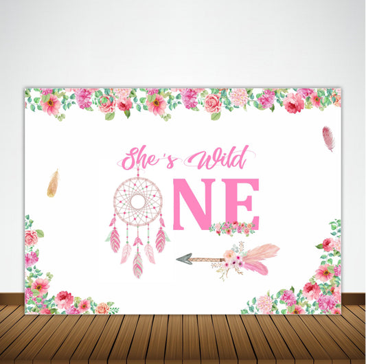 Wild One Birthday Party Backdrop