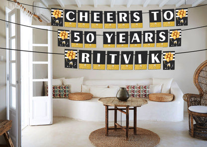 50th Birthday Party Banner for Decoration