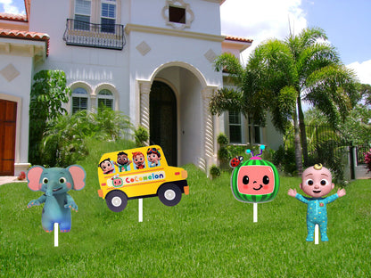 Cocomelon Theme Birthday Party Cutouts