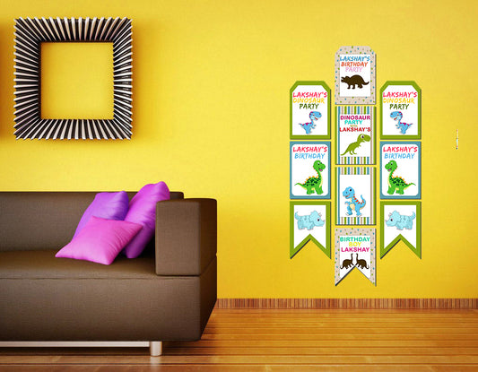 DINOSAUR BIRTHDAY PAPER DOOR BANNER FOR WALL DECORATION 