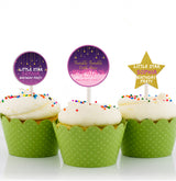 Twinkle Twinkle Little Star Theme Birthday Party Cupcake Toppers for Decoration