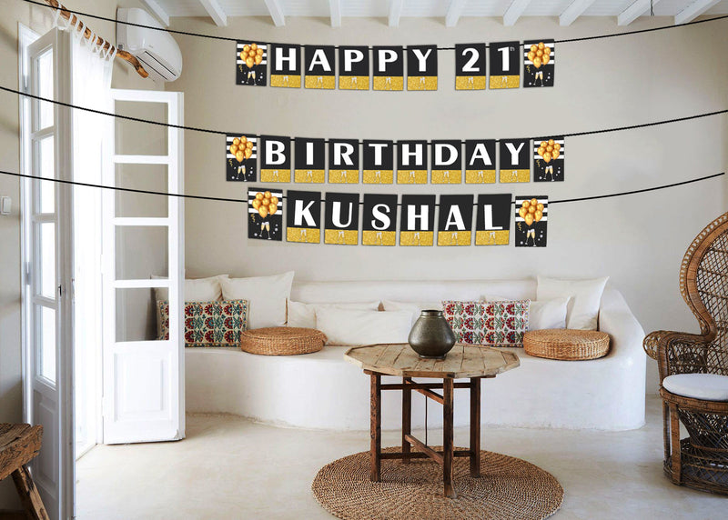 21st Birthday Party Banner for Decoration