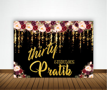 30th Birthday Party Backdrop 