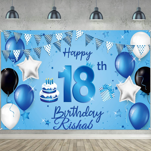 18th Birthday Party Backdrop 