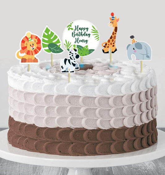 Jungle Theme Birthday Party Cake Topper /Cake Decoration Kit