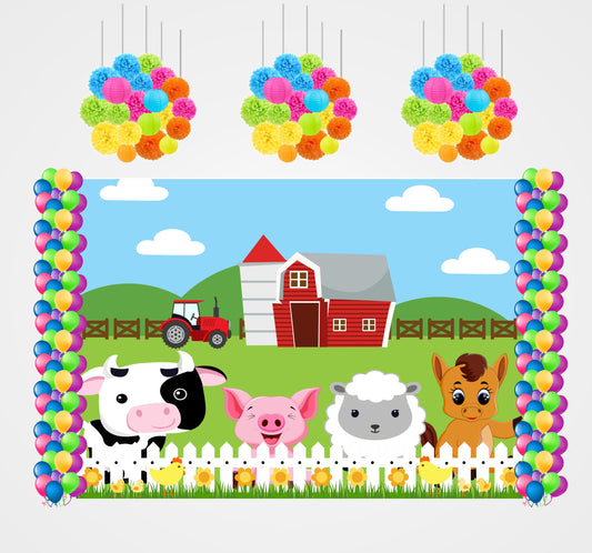 Farm Animal Birthday Party Decoration Kit