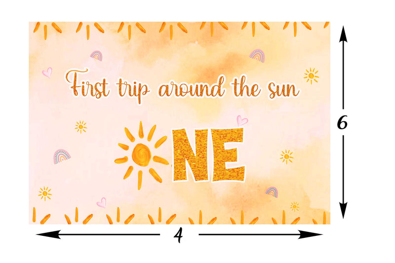 First Trip Around the Sun Theme Birthday Party Backdrop