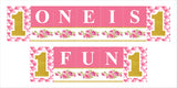 One Is Fun First Birthday Party Banner for Decoration