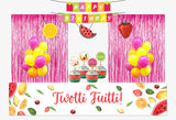 Twotti Fruity Theme Birthday Complete Party Kit with Backdrop & Decorations