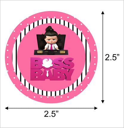 Boss Baby Girl Theme Birthday Party Thank You Gift Tags 