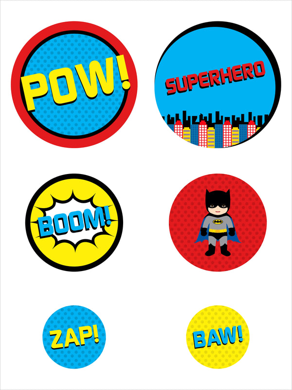 Super Hero Theme Birthday Party Table Confetti