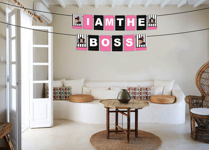 Personalized Boss Baby-Girls Banner For Birthday Decoration I Happy Birthday Banner