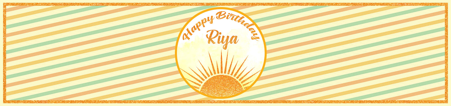 First Trip Around the Sun Theme Birthday Party Water Bottle Labels