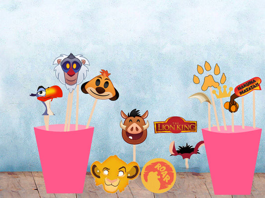 The Lion King Theme Birthday Party Photo Booth Props Kit
