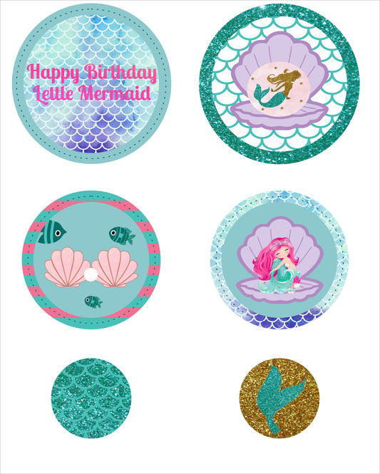 Mermaid Theme Birthday Party Table Confetti