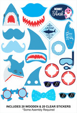 Baby Shark Theme Birthday Party Photo Booth Props Kit