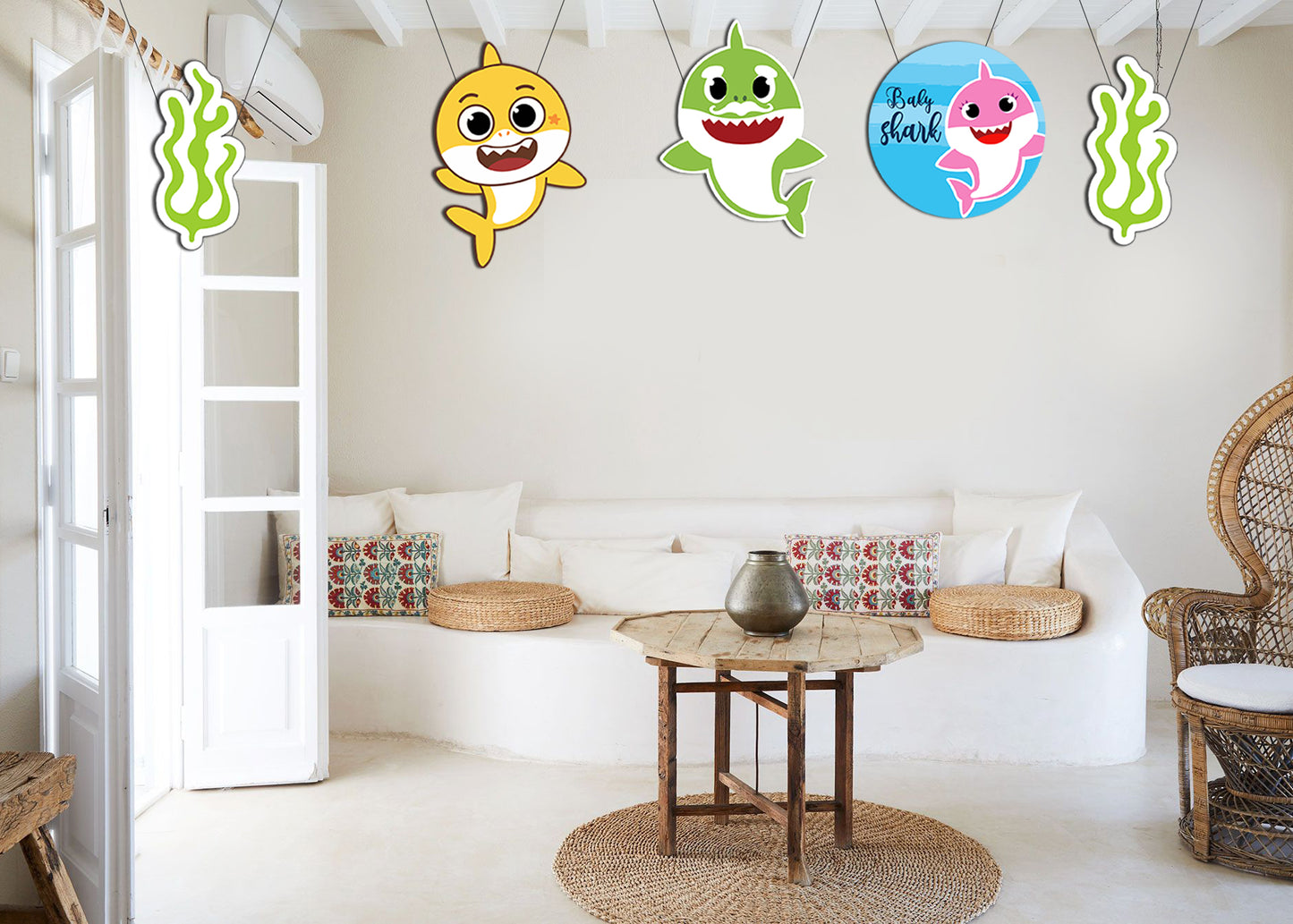 Baby Shark Theme Birthday Party Theme Hanging Set for Decoration