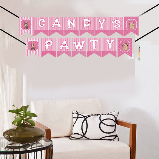 Dog Theme Birthday Party Banner for Decoration