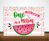 One In A Melon Theme Party Backdrop