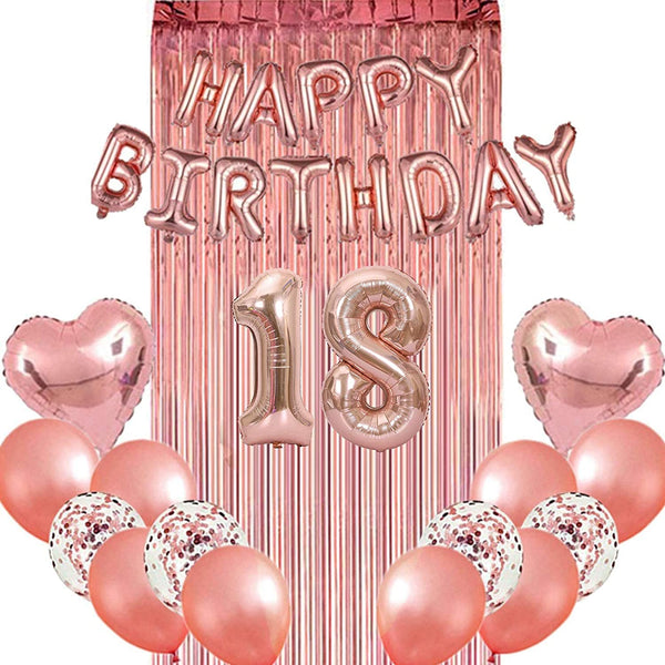 18th  Birthday Rose Gold  Party Supplies