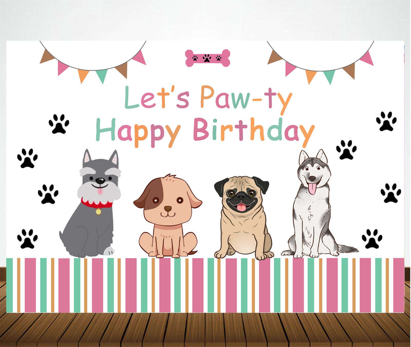 Dog Theme Birthday Party Backdrop for Decoration