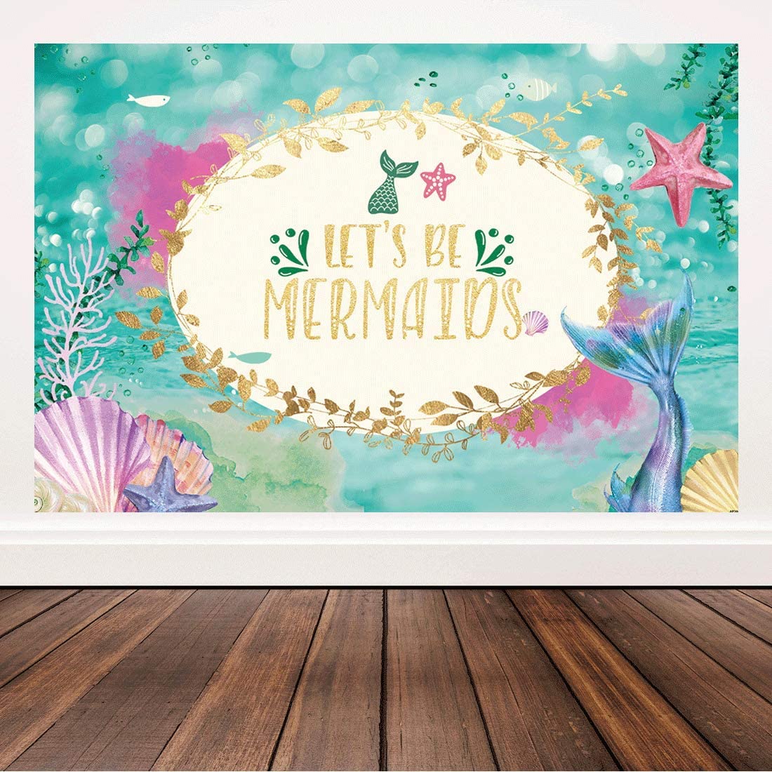 Mermaid Theme Birthday Party Backdrop