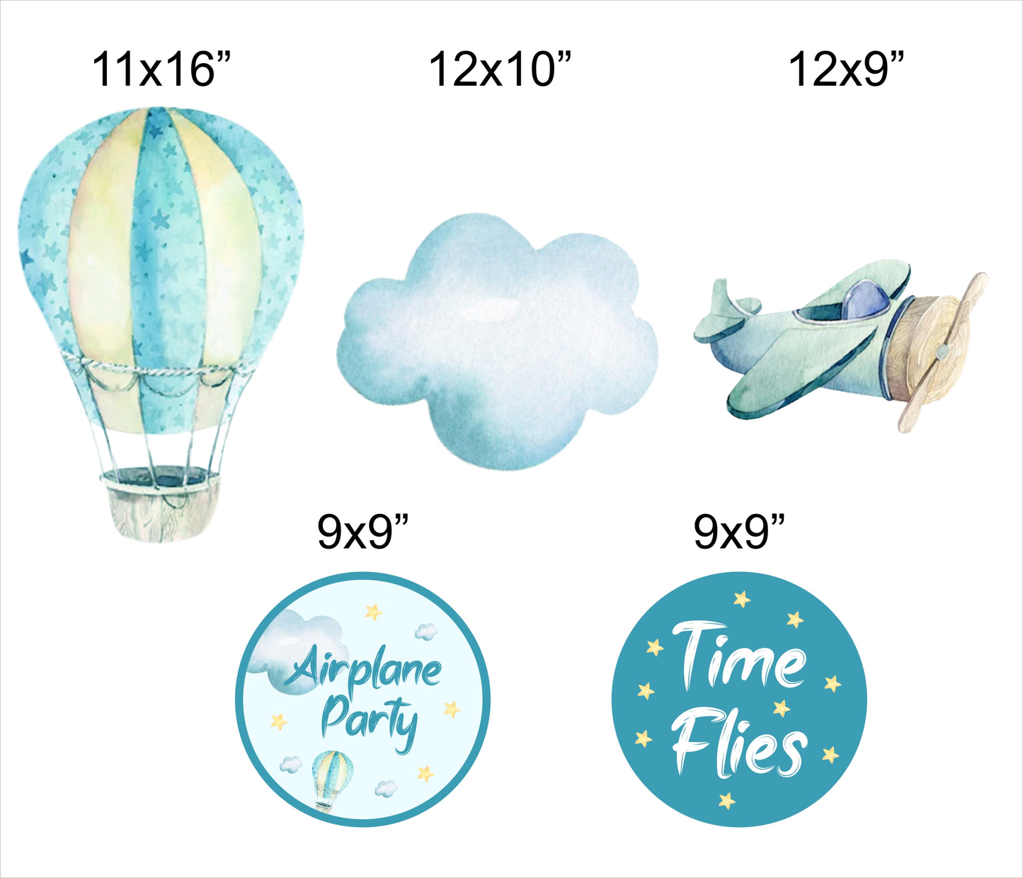 Airplane Theme Birthday Party Cutouts