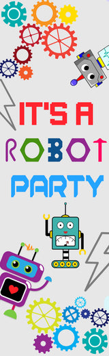 Robot Welcome Banner Roll up Standee (with stand)