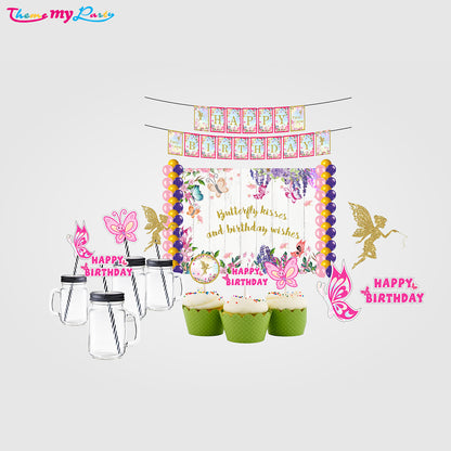 Butterflies & Fairies Theme Birthday Complete Party Kit