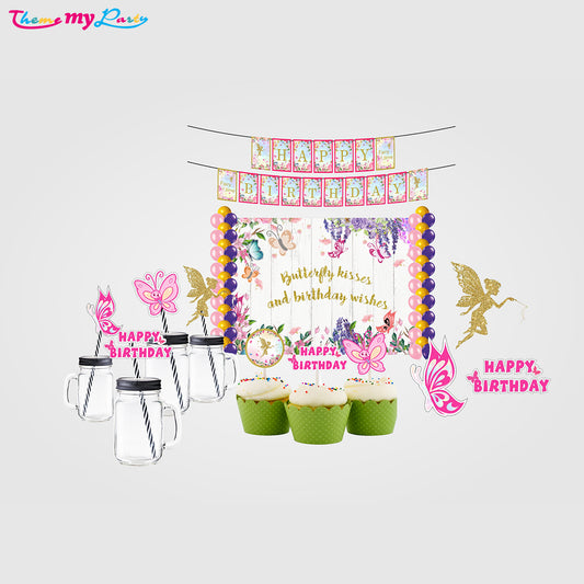 Butterflies & Fairies Theme Birthday Complete Party Kit