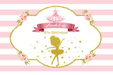 Ballerina Theme Birthday Party Decoration Kit with Backdrop & Balloons