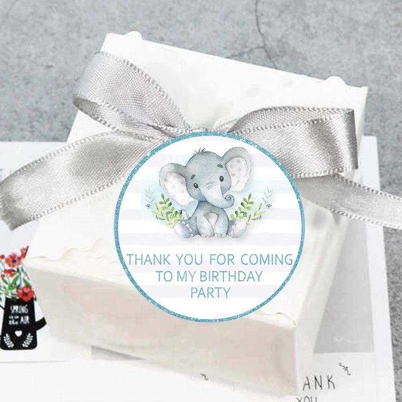 Elephant Theme Birthday Party Thank You Gift Tags