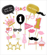 One is Fun First Birthday Party Photo Booth Props Kit