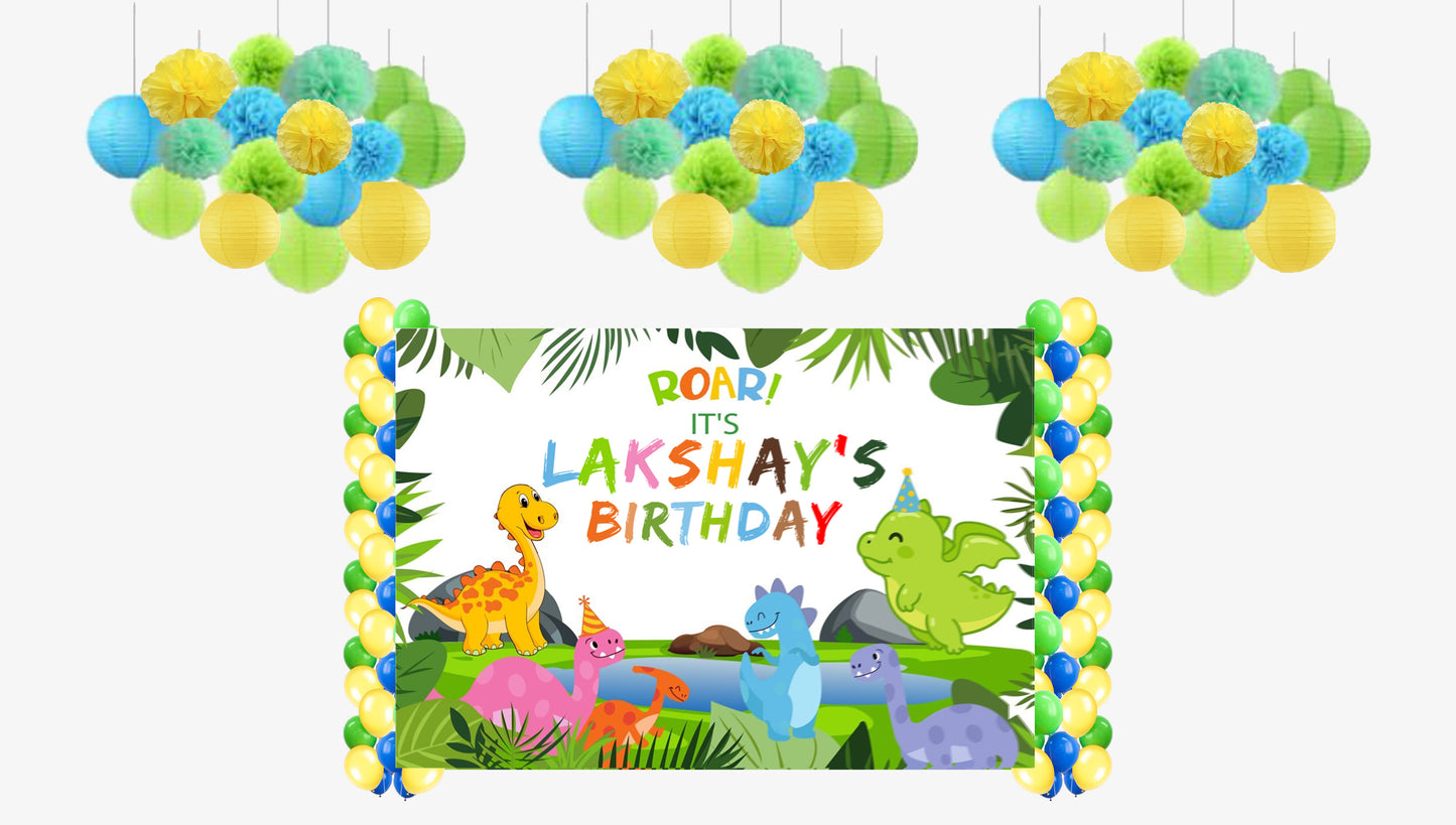 Dinosaur Theme Birthday Party Complete Decoration Kit
