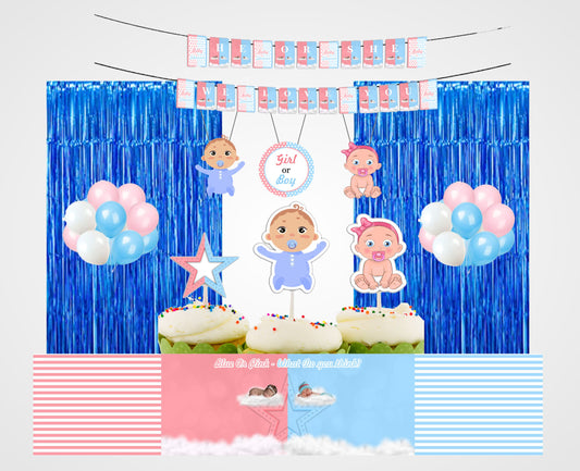 Pink Or Blue Party Decoration Kit