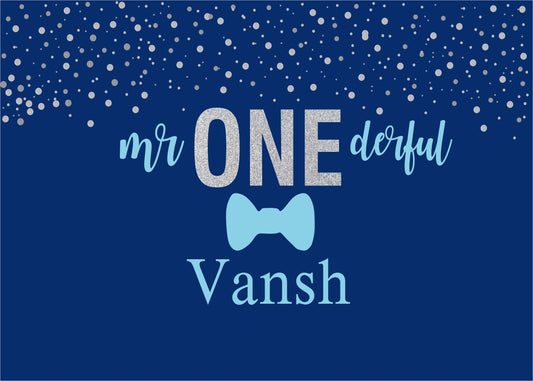 Personalize "One Is Fun" Birthday Party Backdrop Banner