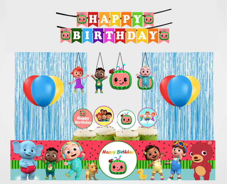 Cocomelon Theme Birthday Party Decoration Kit