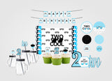 Two Cool Theme Birthday Complete Party Kit with Backdrop & Decorations