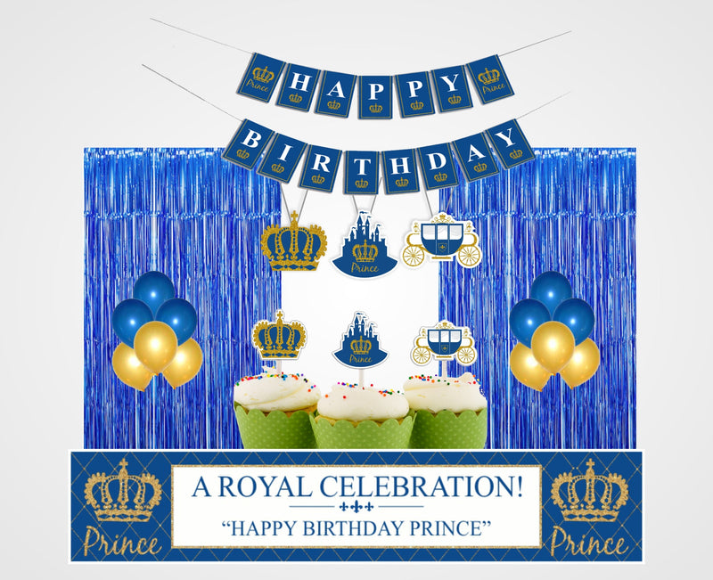 Prince Birthday Party Decoration Kit