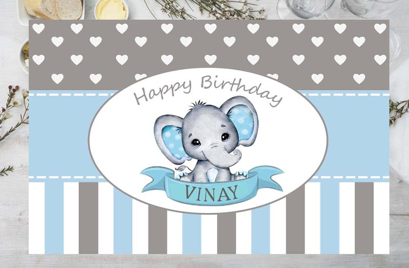 Elephant Theme Birthday Table Mats for Decoration