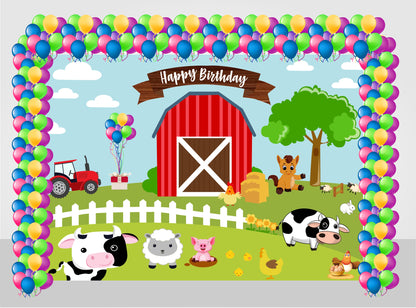 Farm Animal Birthday Party Decoration Kit