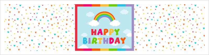 Rainbow Theme Birthday Party Water Bottle Labels  