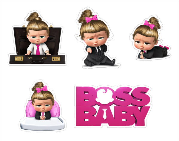 Boss Baby- Girl Birthday Cake Decorating Kit/Cake Topper/Cup Cake Topper