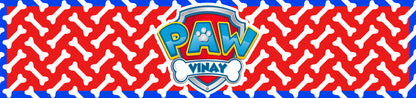 Paw Patrol Theme Birthday Party Water Bottle Labels