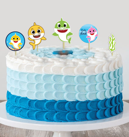 Baby Shark Theme Birthday Party Cake Topper /Cake Decoration Kit