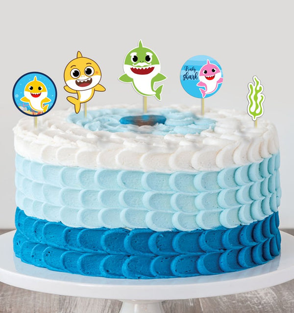 Baby Shark Theme Birthday Party Cake Topper /Cake Decoration Kit