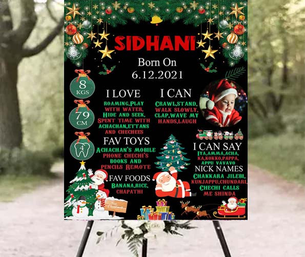Christmas Customized Chalkboard/Milestone Board for Christmas Party